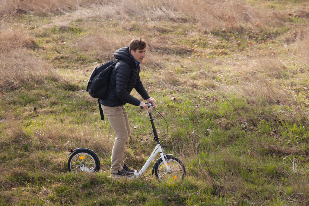 KICKBIKE vikbar sparkcykel CliX vit  - 7