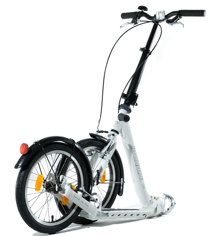KICKBIKE vikbar sparkcykel CliX vit  - 4