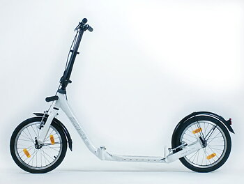 KICKBIKE vikbar sparkcykel CliX vit 