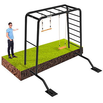 BERG Playbase lekställning/utegym Green 285x100x245(bxdxh)