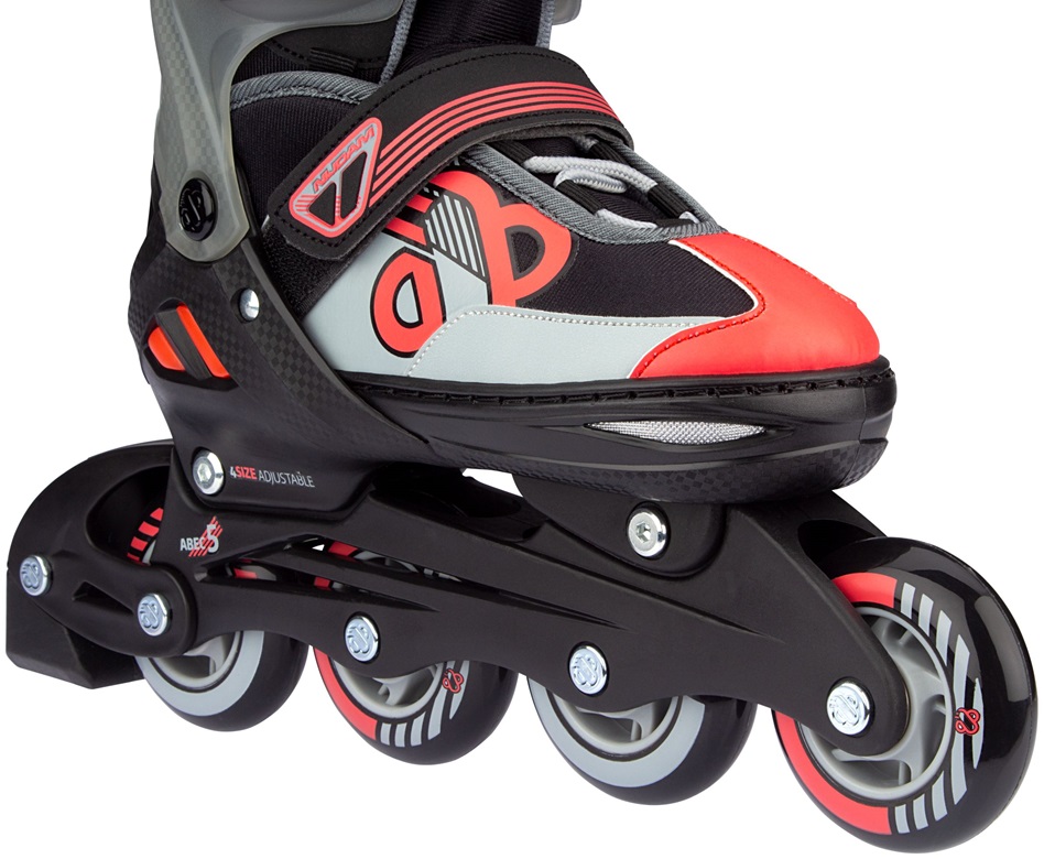 Nijdam Skridskor/inlines COMBO justerbara i storlek-RED RAIDER - 4