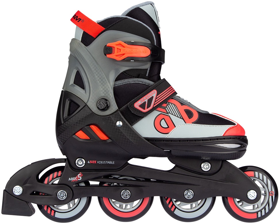 Nijdam Skridskor/inlines COMBO justerbara i storlek-RED RAIDER - 5