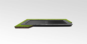 Studsmatta BERG ULTIM Flatground Grå 410x250 Champion rektangulär AirFlow PRO- SPORT