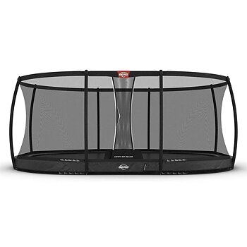 Studsmatta BERG InGround Grand Champion Grå 520x345 oval Airflow PRO + skyddsnät Deluxe
