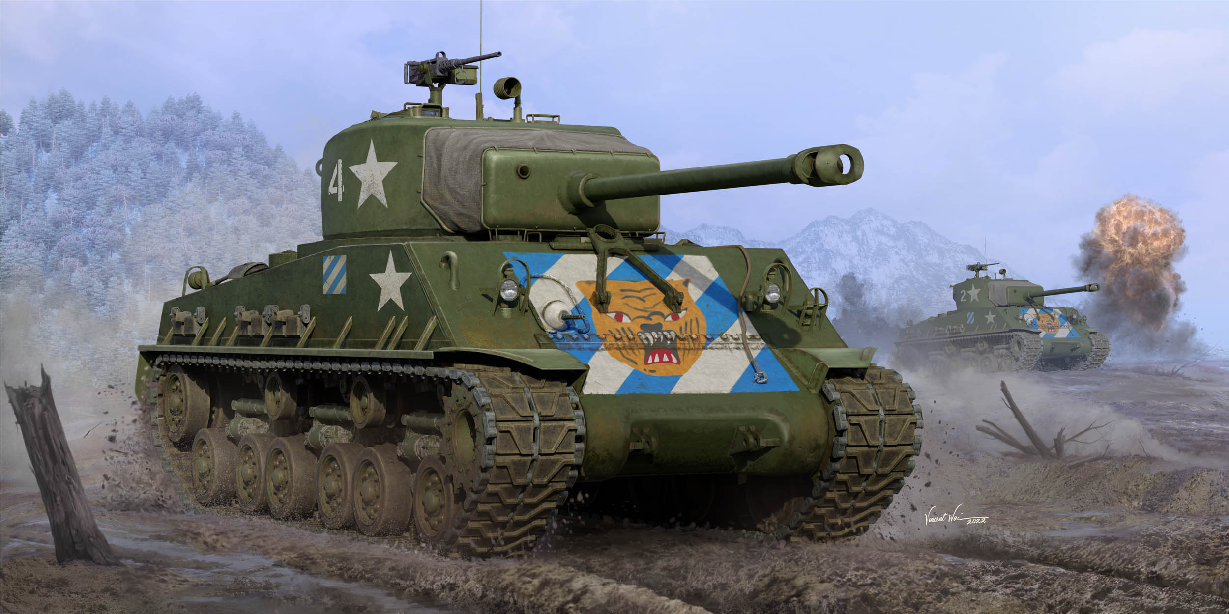 1/16 M4A3E8 Medium Tank  Late