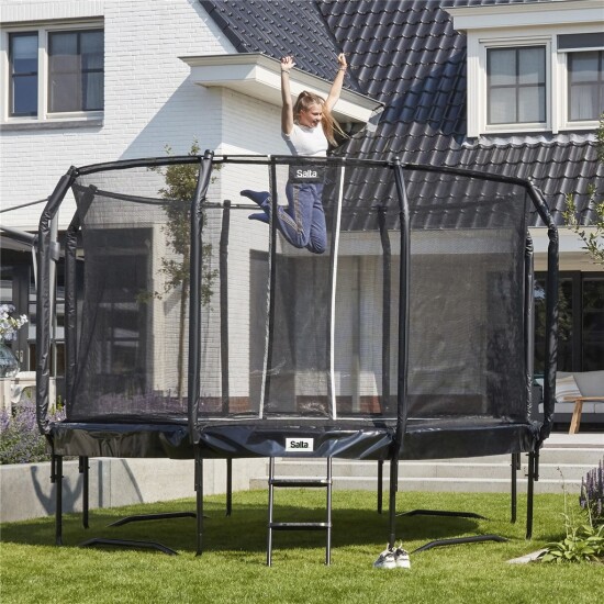 Salta First Class Ø427 cm inkl. skyddsnät Svart omlott ingång, Stege Salta - INKL FRAKT! - 2
