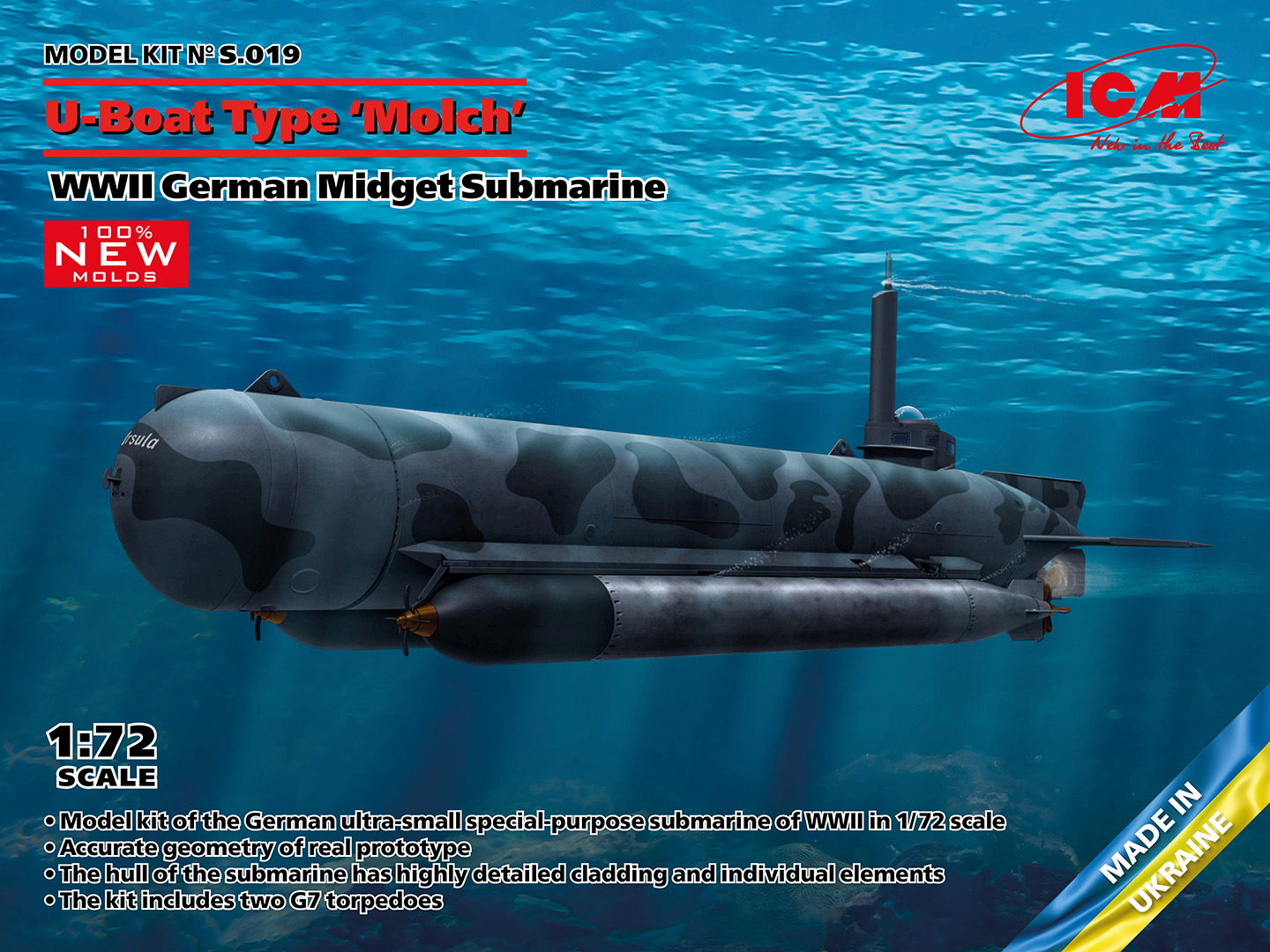 1/72 U-Boat Type ‘Molch’ WWII German Midget Submarine