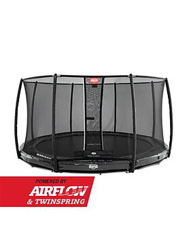 Studsmatta BERG InGround Elite Air Flow Grey 380 + skyddsnät Deluxe