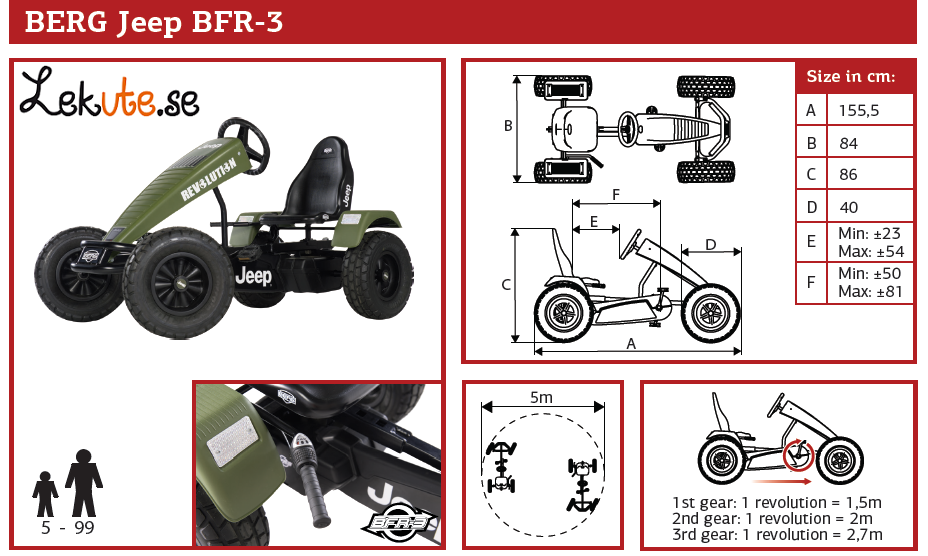 BERG trampbil Jeep Revolution BFR-3   - 12