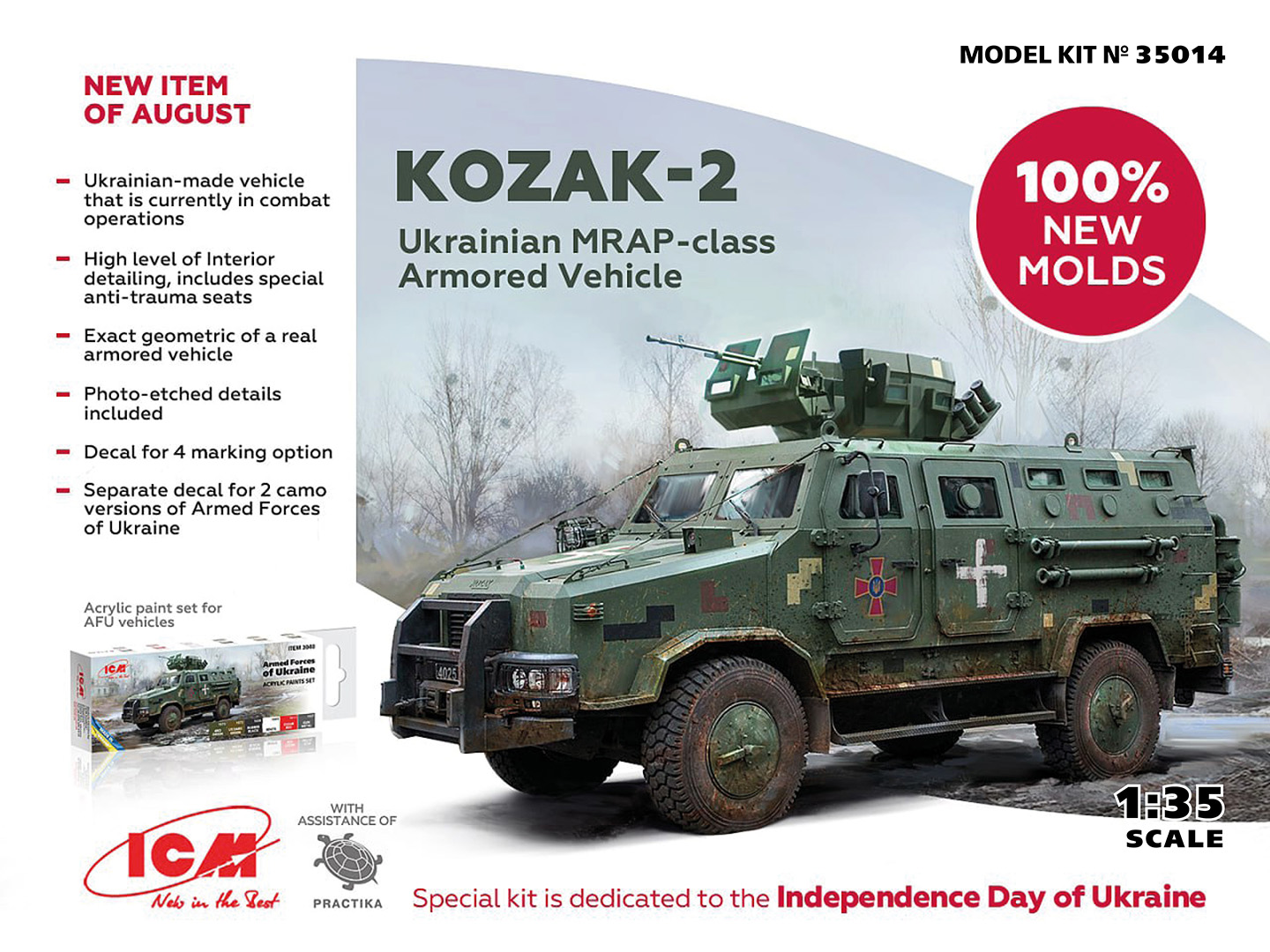 1/35 'Kozak-2' Ukrainian MRAP-class Armored Vehicle - RELEASE Q3 2023