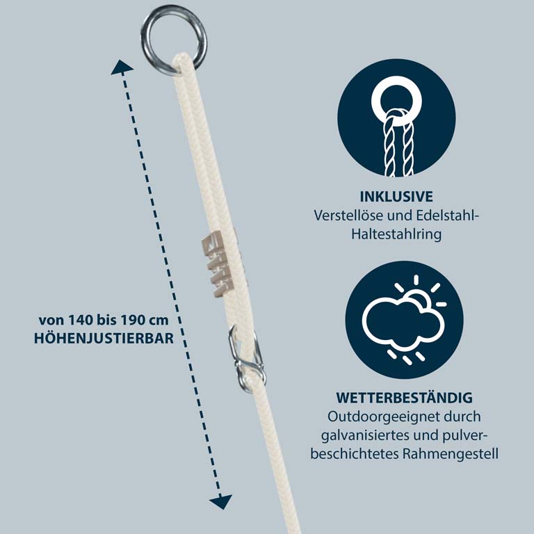 Hudora Lounge Kompisgunga / Fågelbogunga 110 cm Midnattsblå - 3