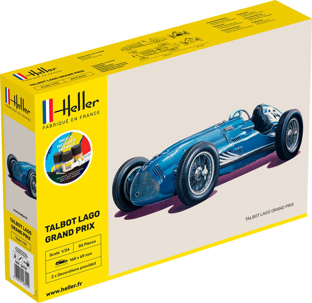 1/24 BTALBOT LAGO GRAND PRIX COMPLETE w.  Glue, Paint,Brush