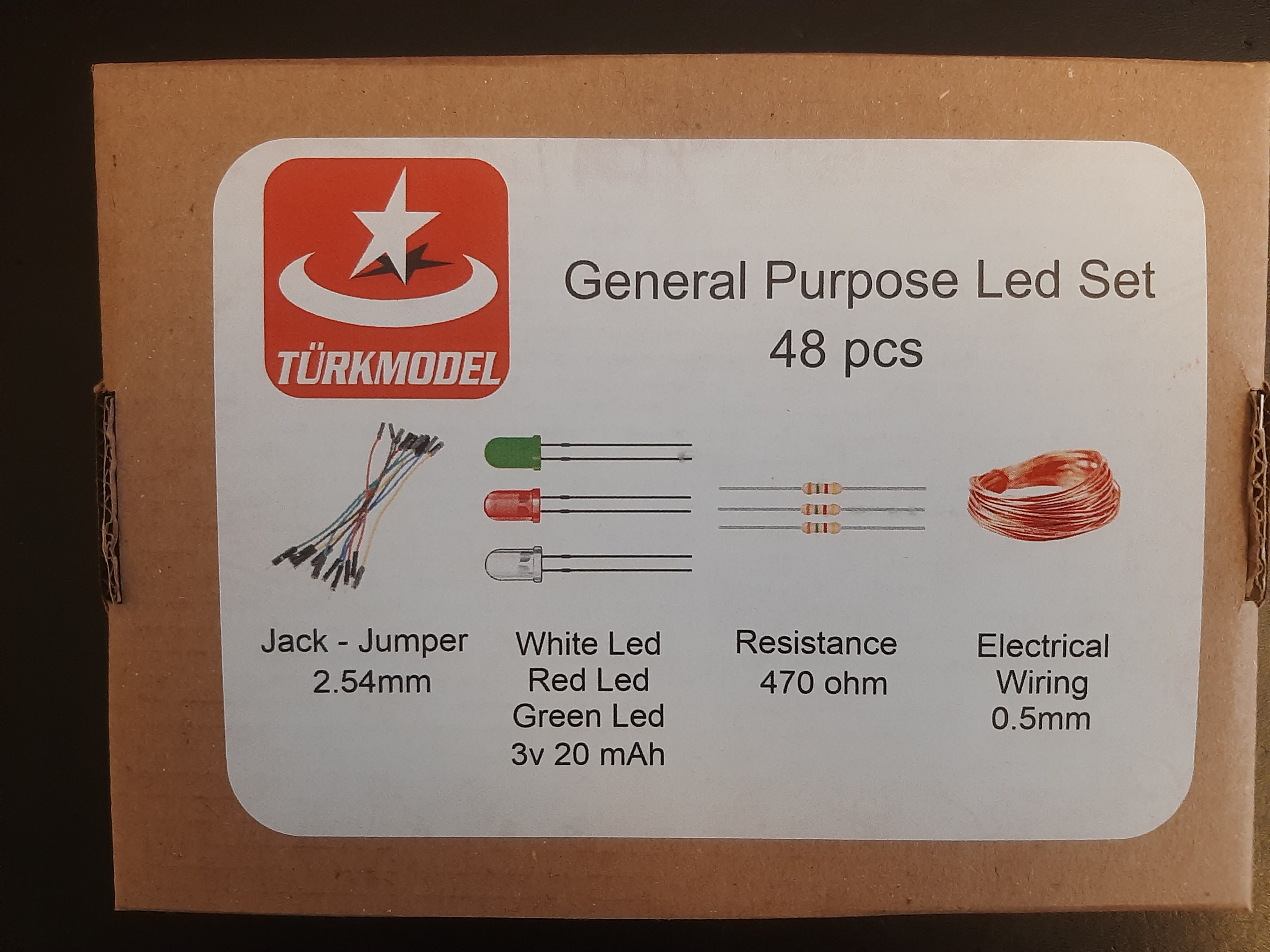 LED-set 48 pcs for wooden boats from NCB, TM and TEC (power source not included) LARGE