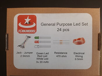 LED-set 24 pcs for wooden boats from NCB, TM and TEC (power source not included) SMALL
