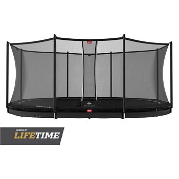 Studsmatta BERG GRAND InGround Favorit Black oval 520x345 AirFlow + Comfort skyddsnät