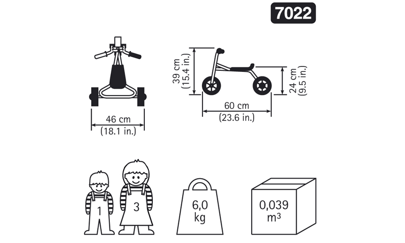RABO springtrehjuling Walking Trike - 5