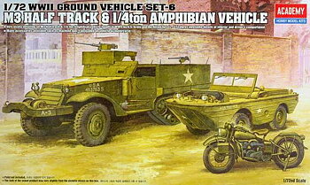 1/72 M3 U.S. Halftrack &1/4Ton Amphibian v.