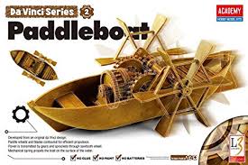 Leonardo da Vinci Paddelboat  (NO GLUE, moveable parts).