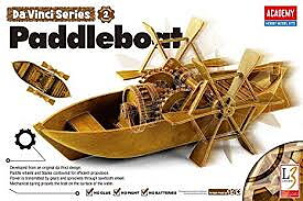 Leonardo da Vinci Paddelboat  (NO GLUE, moveable parts).