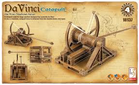 Leonardo da Vinci Catapult (NO GLUE, moveable parts)