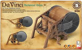Leonardo da Vinci Mechanical Drum (NO GLUE, movable parts)