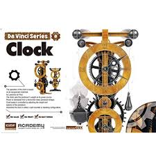Leonardo da Vinci Clock (NO GLUE, moveable parts)