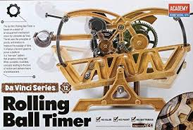 Leonardo da Vinci Rolling Ball Timer (NO GLUE, movable parts)