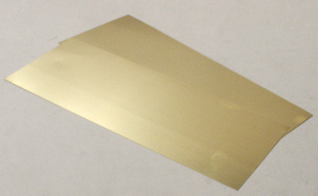 Brass Sheet, 0.25 mm, 2 sheets - 100 x 250 mm