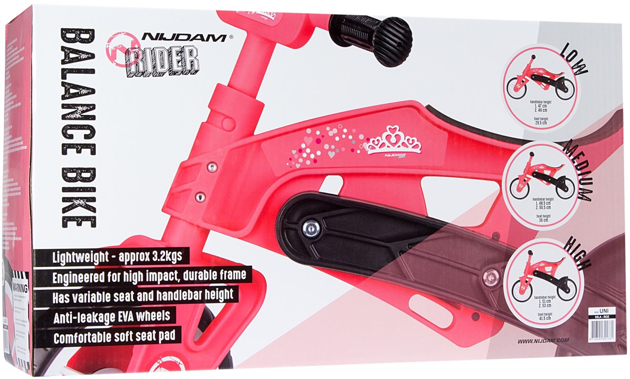 Springcykel / balanscykel Rosa/svart N Rider - 4