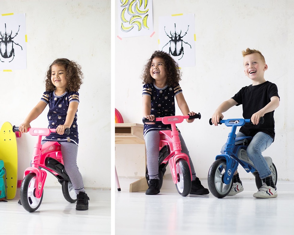 Springcykel / balanscykel Rosa/svart N Rider