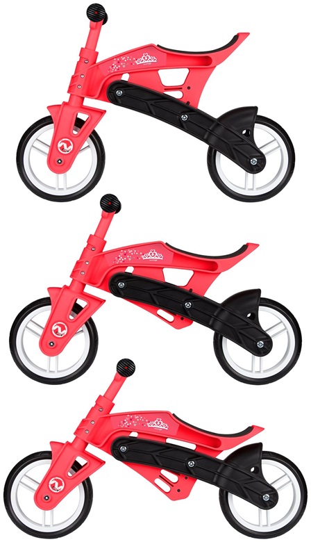 Springcykel / balanscykel Rosa/svart N Rider - 3