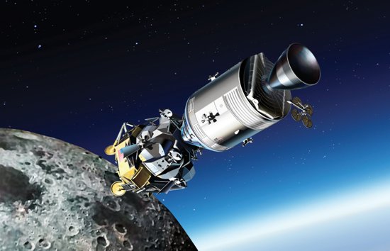 1/48 Apollo 11 Lunar Approach CSM Columbia + LM