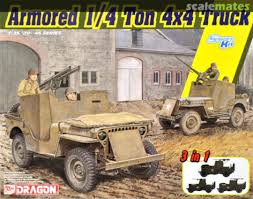 1/35 Armored1/4-Ton 4X4 Truck w..50-Cal Machinegun
