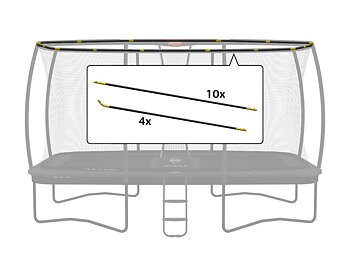 BERG Reservdel ULTIM SAFETY NET DLX XL - SET TENT TUBES 410
