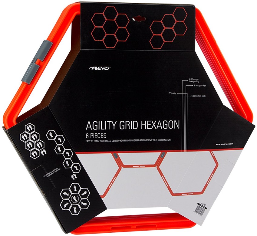 AVENTO Träningsset- AGILITY GRID HEXAGON 6-P