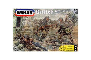 1/72 British Infantry & Tank Crew WW1 52 fig.