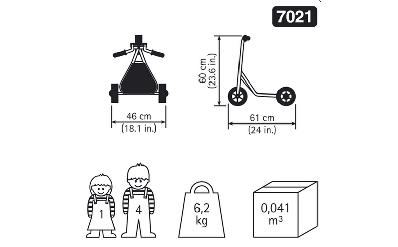 RABO trehjulig sparkcykel 3-Wheel Scooter - 8