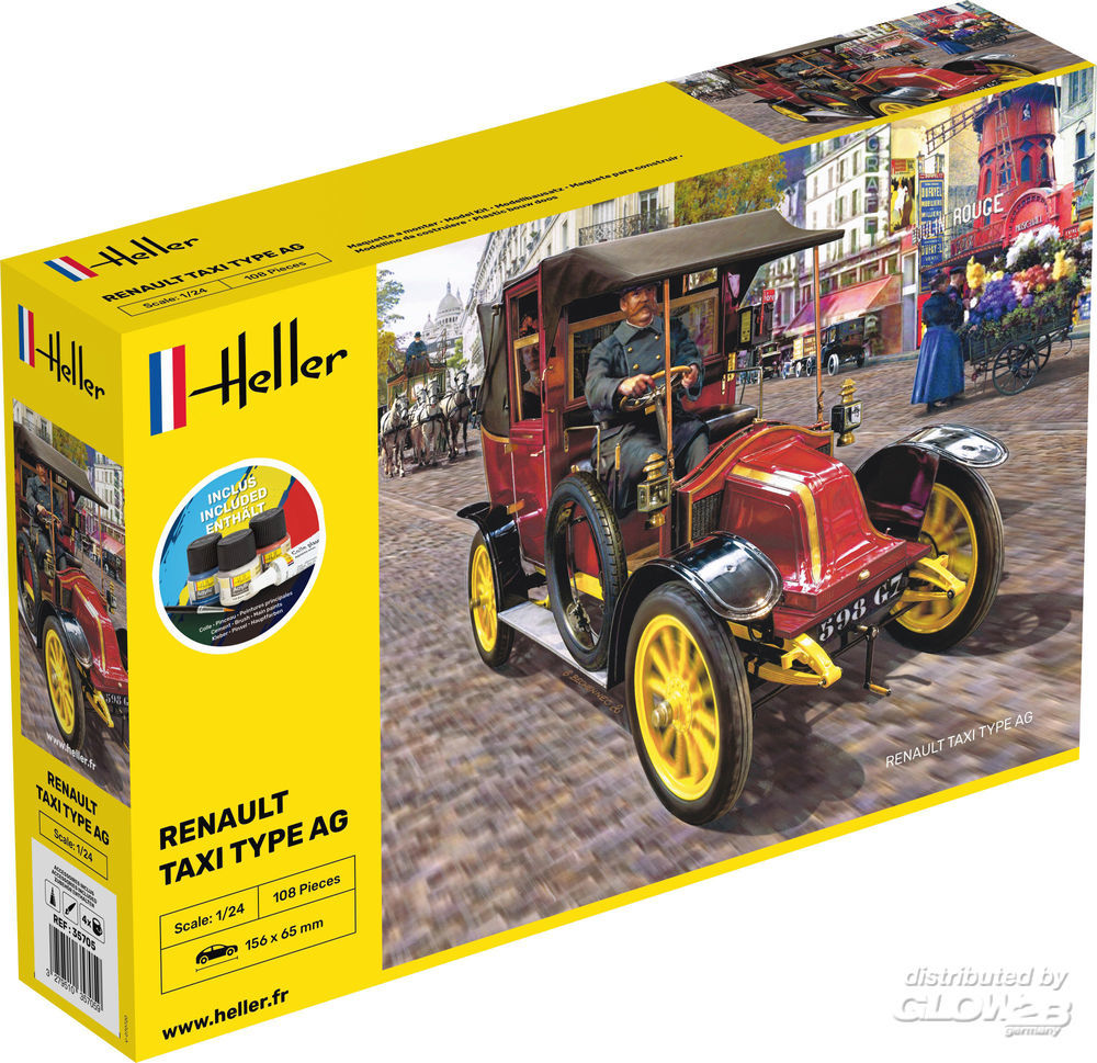 1/24 Renault Taxi Type AG COMPLETE w. glue, brush and paints