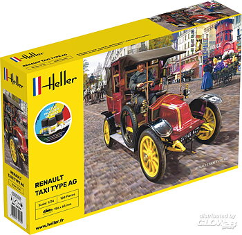 1/24 Renault Taxi Type AG COMPLETE w. glue, brush and paints