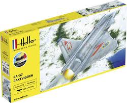 1/72 SAAB JA-37 Jaktviggen COMPLETE w.  Glue, Paint, Brush