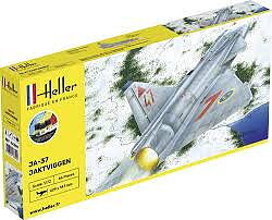 1/72 SAAB JA-37 Jaktviggen COMPLETE w.  Glue, Paint, Brush