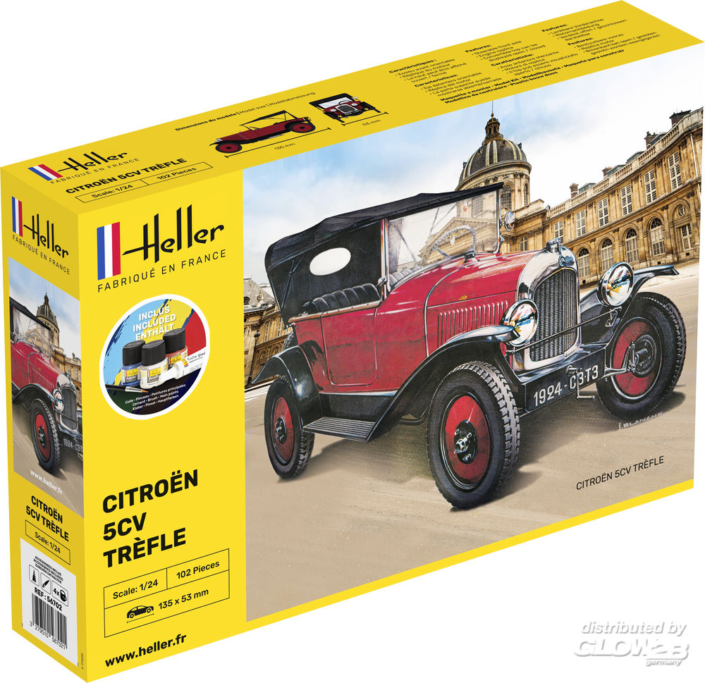 1/24 Citroen Trefle COMPLETE w. Glue, Paint, Brush