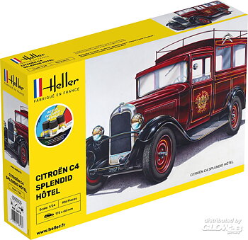 1/24 Citroen C4 Spledid Hotel COMPLETE w.  Glue, Paint, Brush
