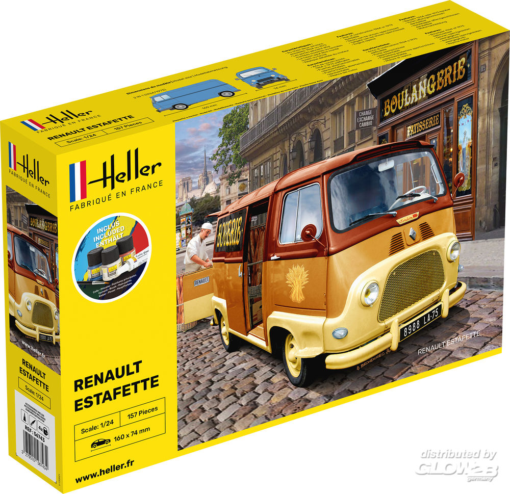 1/24 Renault Estafette COMPLETE w. glue, paints and brush