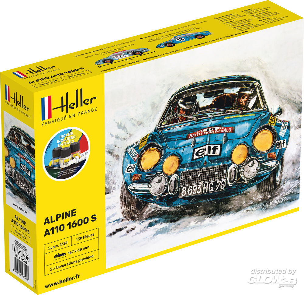 1/24 Renault Alpin A110 COMPLETE w.  Glue, Paint,Brush