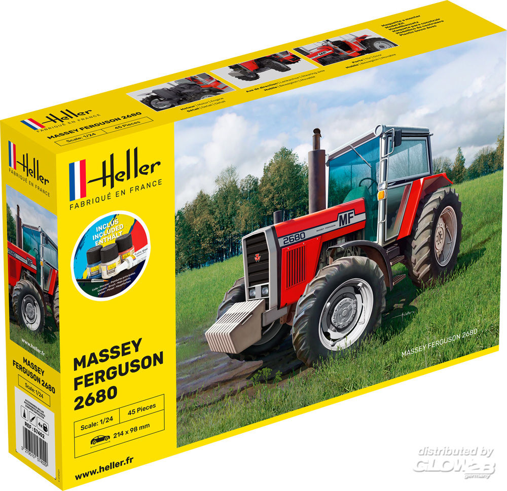 1/24 Massey-Ferguson 2680    COMPLETE with glue, paint and brush.