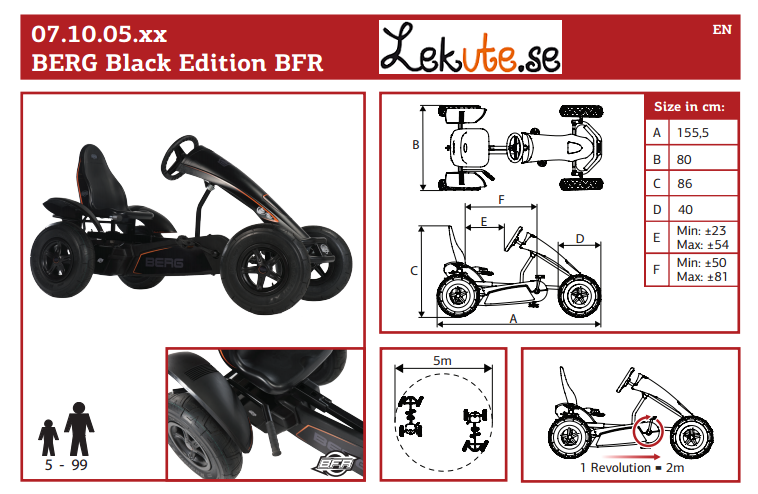 BERG trampbil XL Black Edition BFR - 7