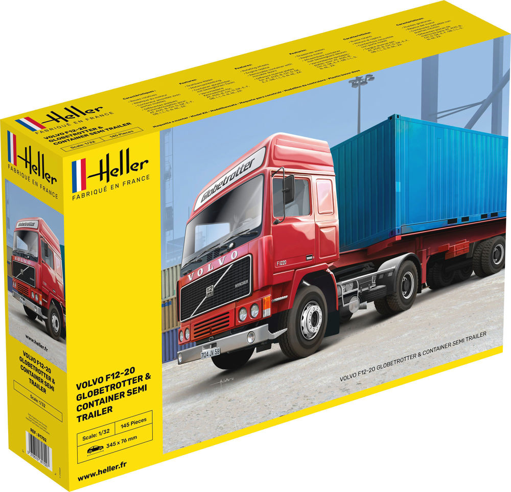 1/32 Volvo F12-20 Globetrotter & Container Trailer