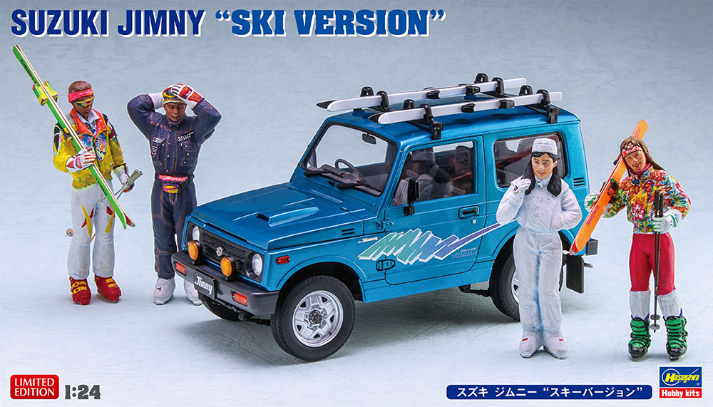 1/24 Suzuki Jimny - Ski Ver, incl, 4 fig, and equipmentt