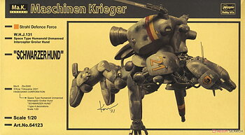 1/20 Maschinen Krieger Space Humanoid Unmanned Interceptor Schwarzer Hund